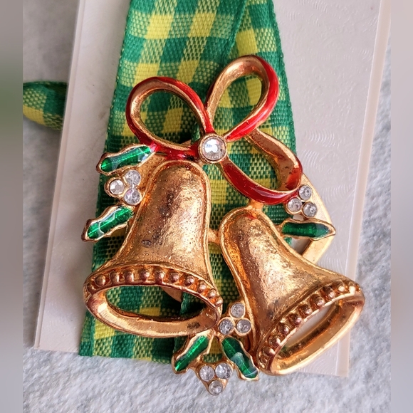 Vintage Christmas Jingle Bells Scarf Clip - Picture 11 of 15